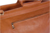 Reisetasche aus braunem Kalbsleder Detailansicht Zipper | Duke's Duffle